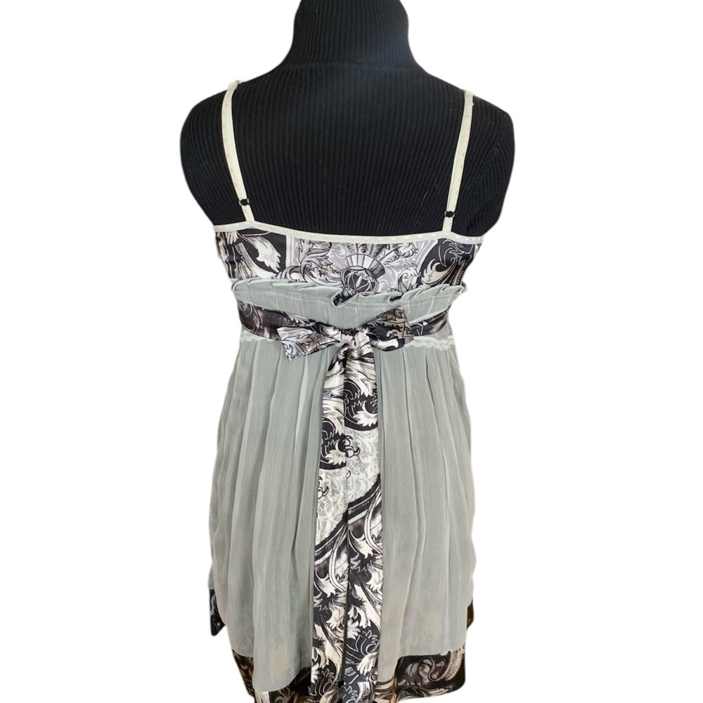 Alberto Makali Black and White Mini Dress with Sweetheart Neckline Silk blend - Picture 12 of 14